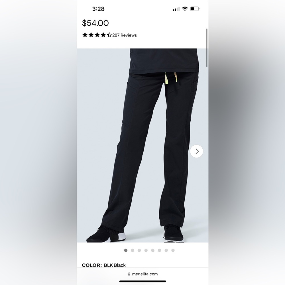 Black scrub pants